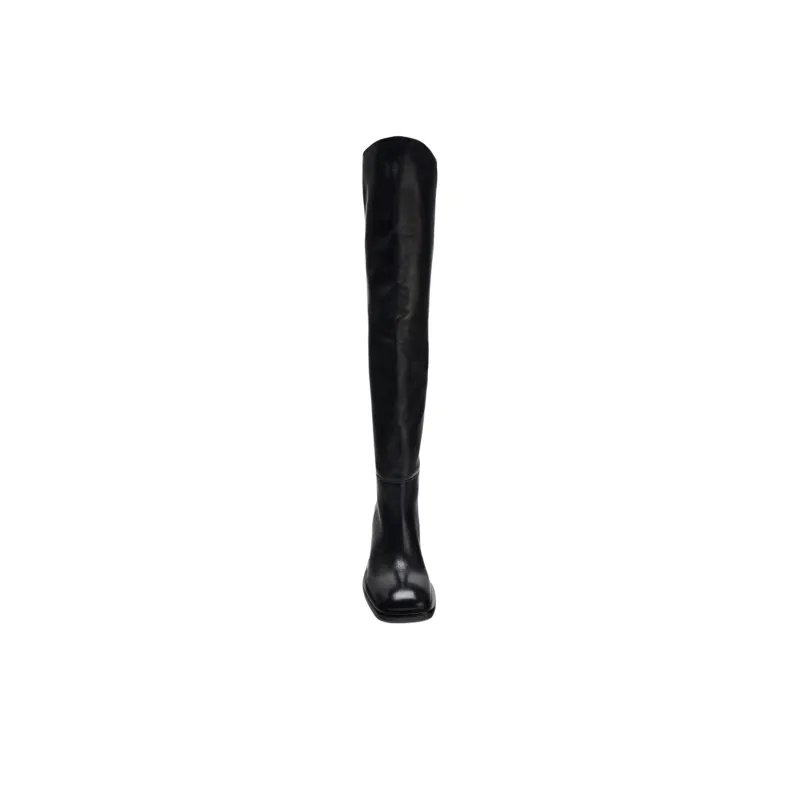 ZARA Over-the-knee Boots 7cm Women's Black-3