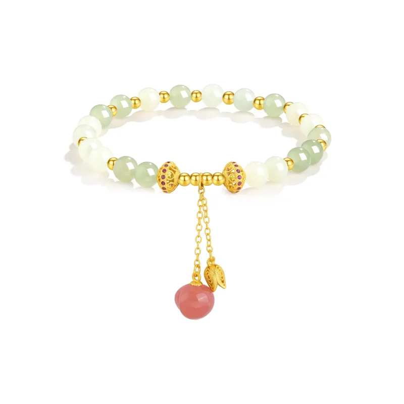 Lao Feng Xiang Hetian Jade Bracelets White Jade/Pale Greenish White Jade Women's-0