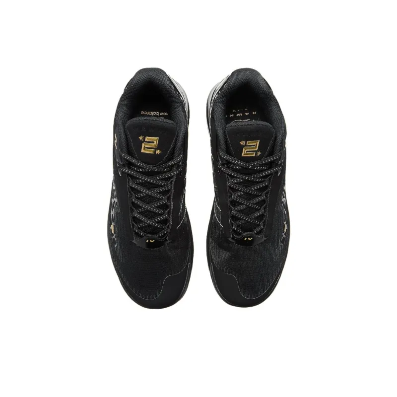 New Balance Kawhi 4 Cushioning Abrasion Resistant Breathable Low Top Basketball Shoes Men's Black-2