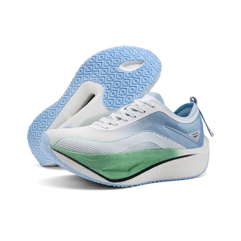 YUDONG Running Shoes Men Low Top White Blue-3