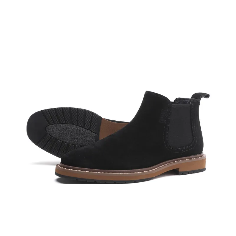 ELLE HOMME Crew Chelsea Boots Men's Black-2