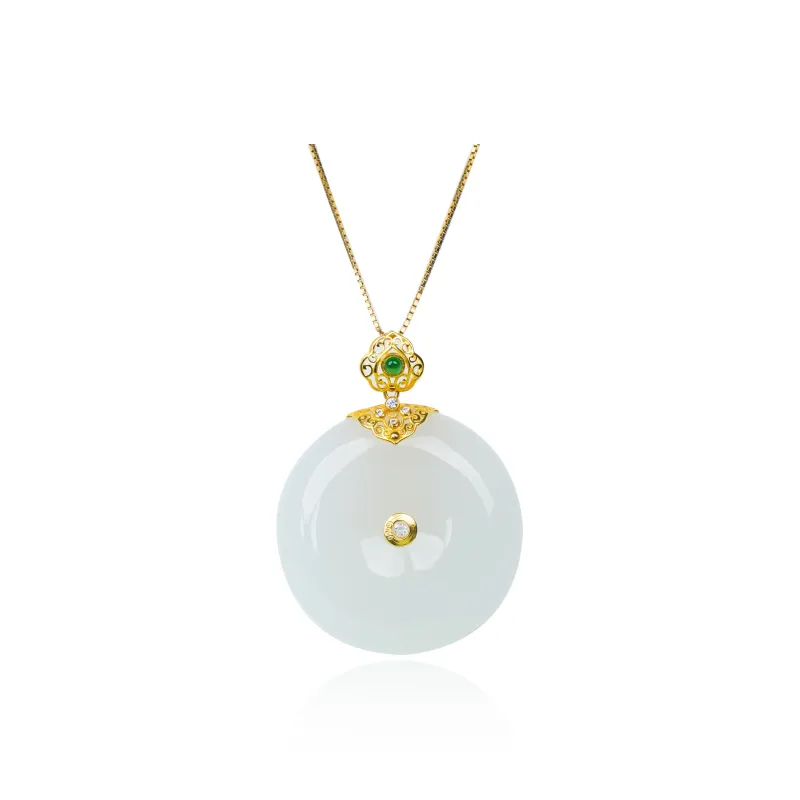 CUIYOUSHIJIA Hetian Jade Pendants White Jade Women's-0