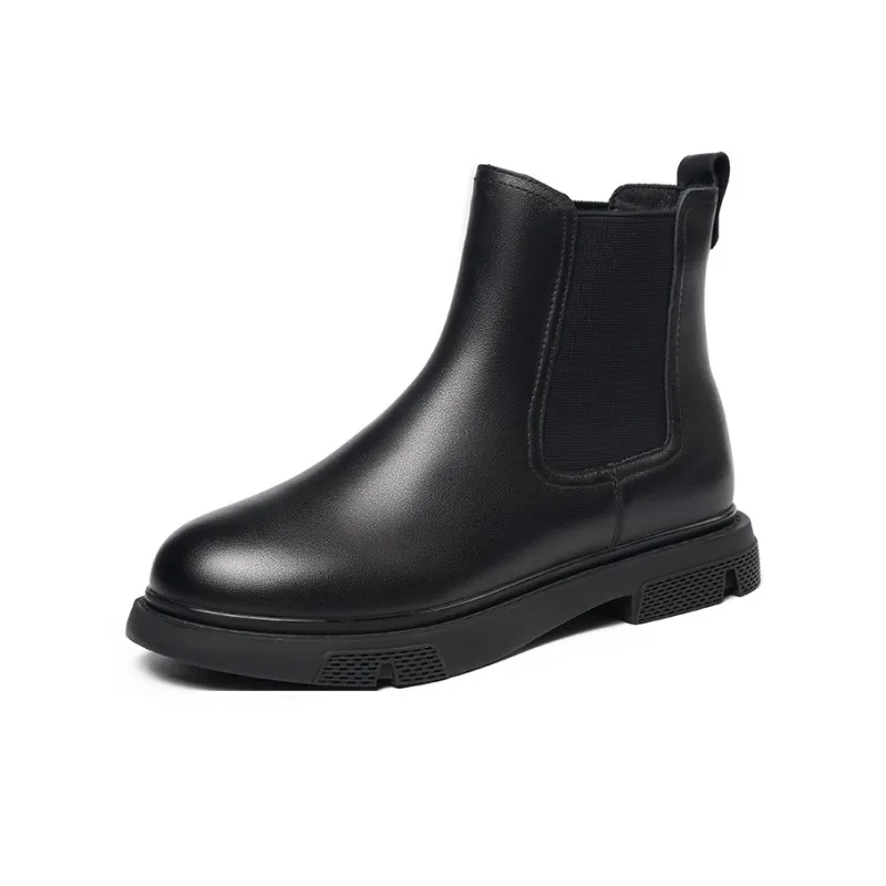 AOKANG 12cm Casual Chelsea Boots Women's Black-2