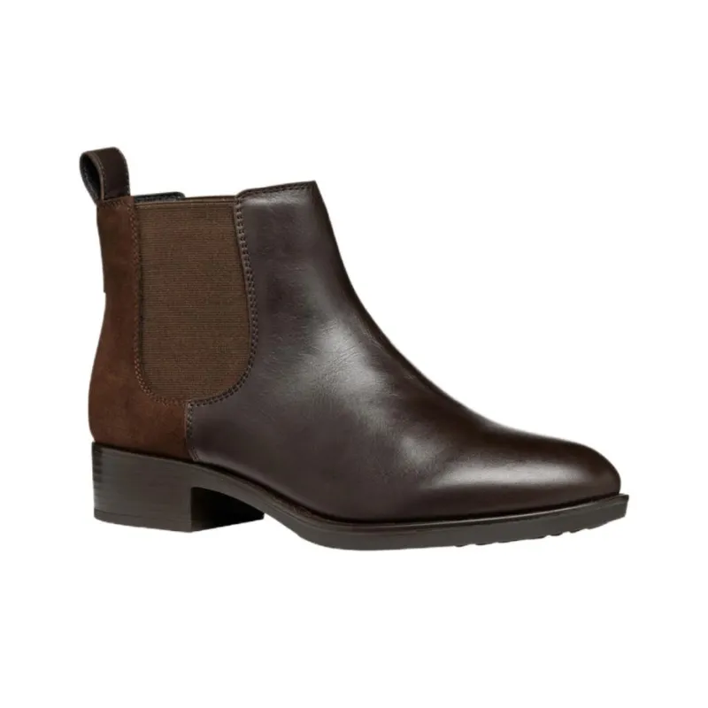 GEOX Felicity Short Chelsea Boots 3.5cm Women's Brown-1