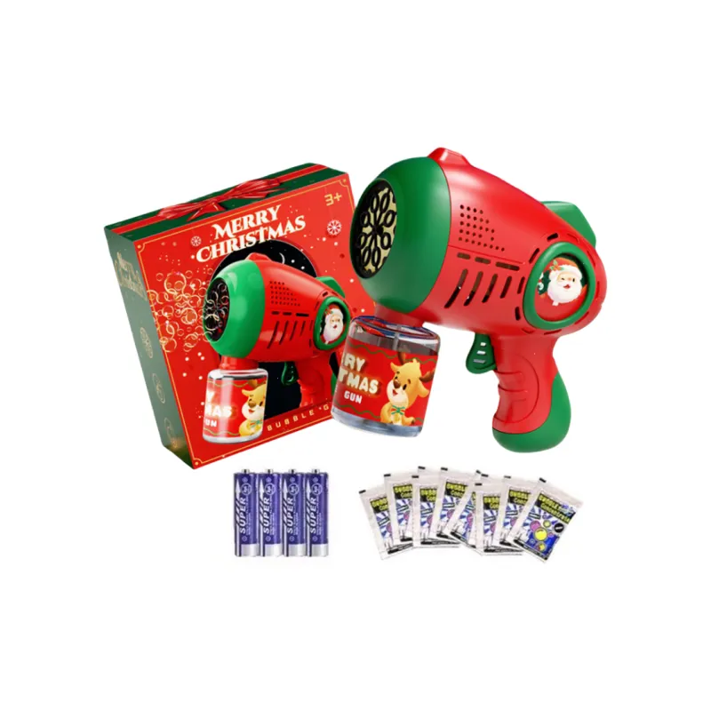 SNAEN Christmas Series Handheld Space Gun Bubble Machines-4
