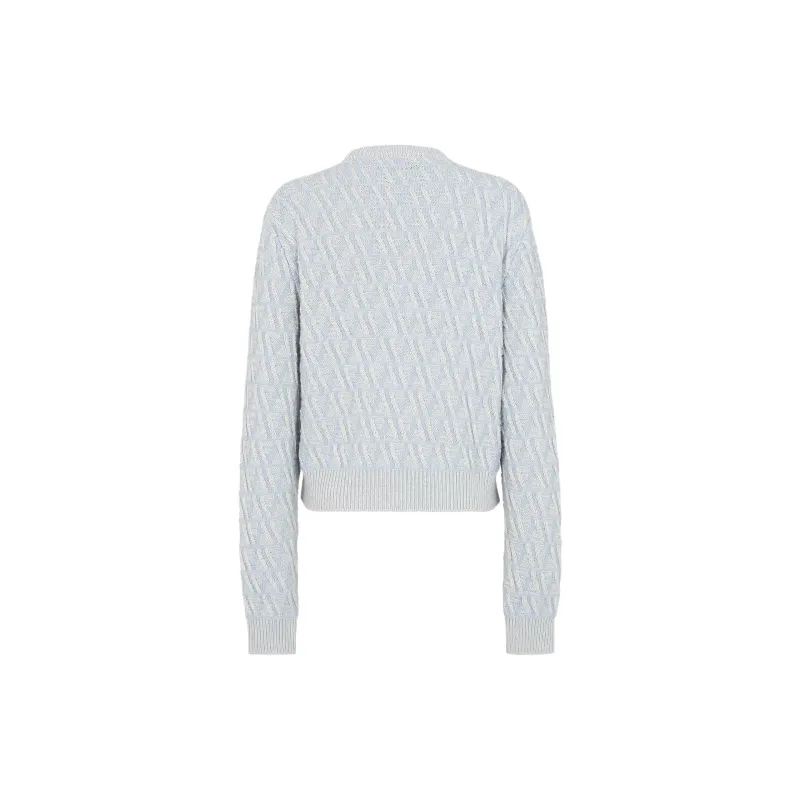 FENDI Monogrammed Crewneck Knitted Jumper-1