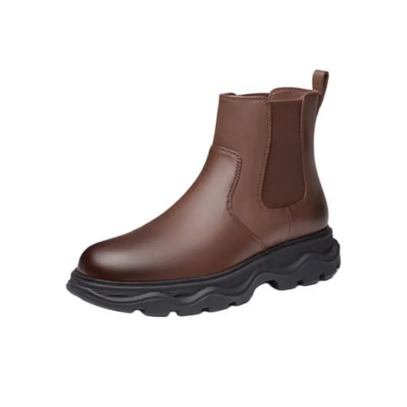 Clarks Short Chelsea Boots 4.5cm Men's Brown-1