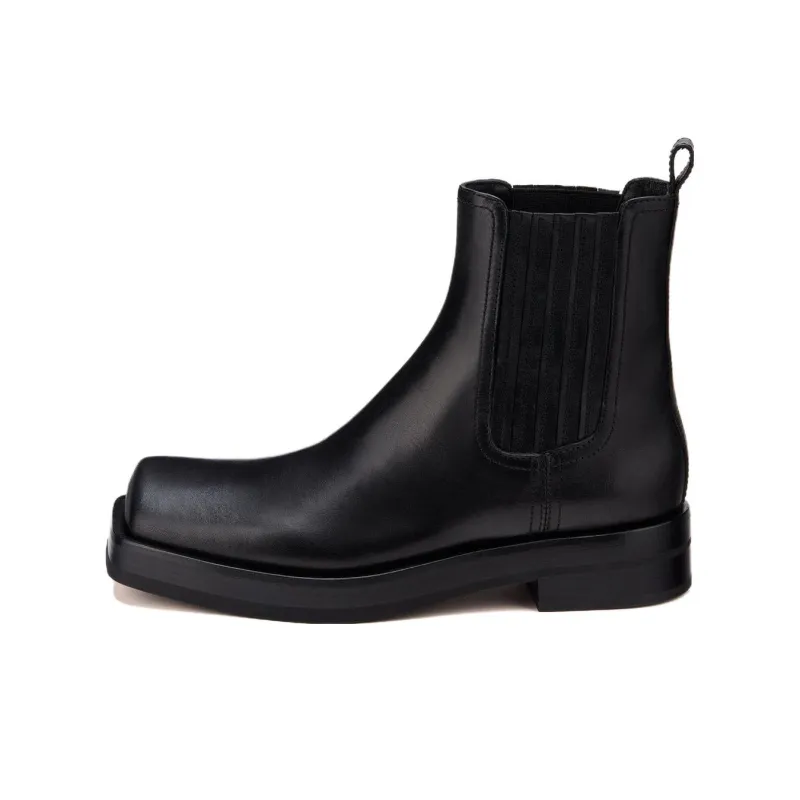 AGL Short Chelsea Boots 3.5cm Women's Black-0
