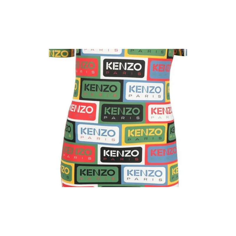 KENZO All Over Graphic Logo Motif Dress-3