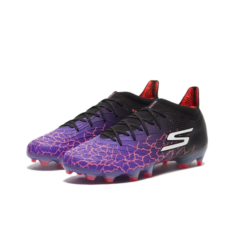 Skechers Anti Slip Wear Resistant Soccer Shoes Men's Purple-2
