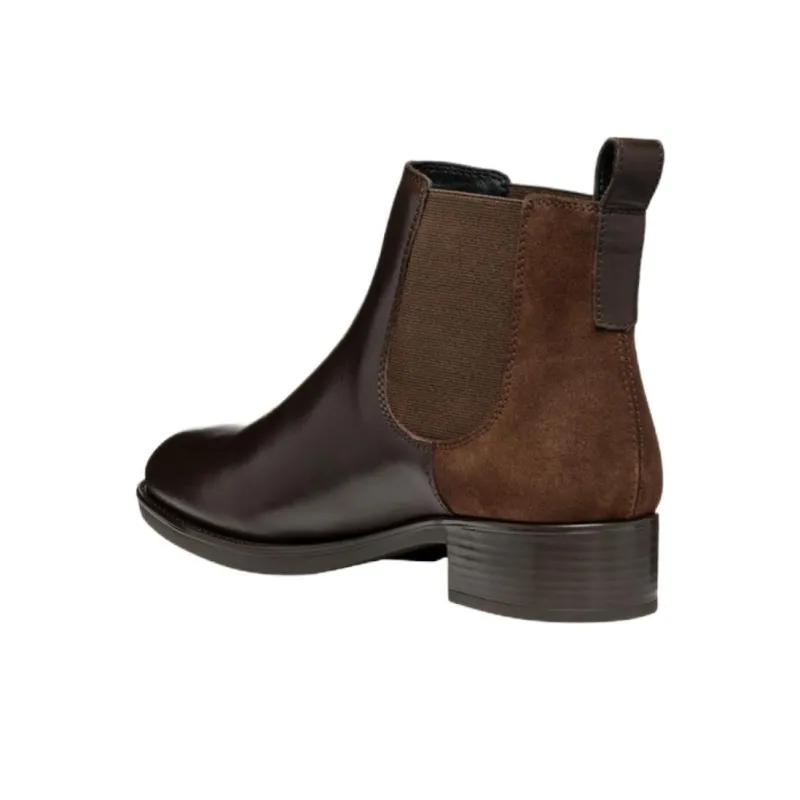 GEOX Felicity Short Chelsea Boots 3.5cm Women's Brown-3