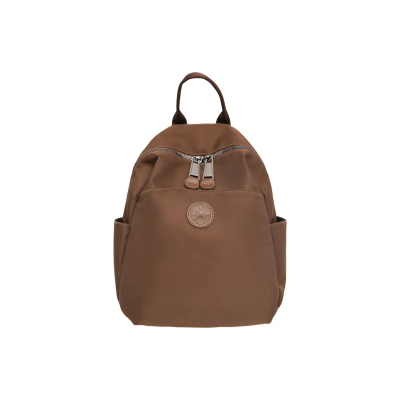 Yalu Nylon Backpack Regular Women's Gray/Black/Coffee-8