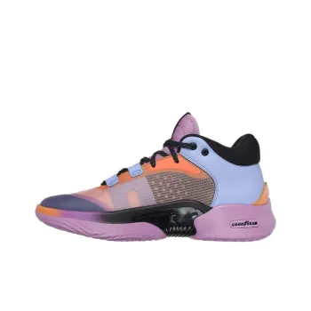 Skechers SKX RESAGRIP Wear Resistant Mid Top Basketball Shoes Men's Purple Black