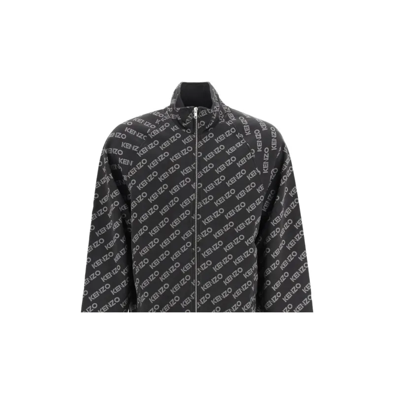 KENZO Logo Print Zip up Jacket-4