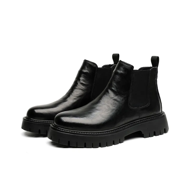 Romon Chelsea Boots Men's Black-1