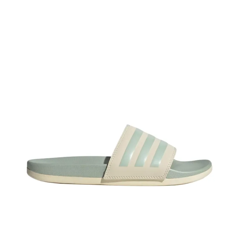 Adidas Adilette Comfort Slides Wonder White Linen Green Met. Women's-1