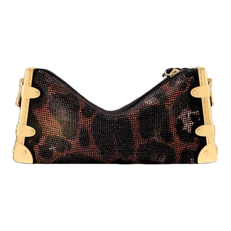 LOUIS VUITTON SLIM Calfskin Shoulder Bag Unisex Black-2