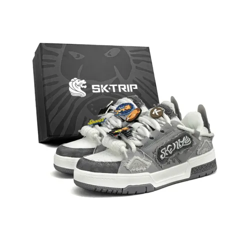 SK.TRIP Anti Slip Wear Resistant Lightweight Breathable Height Increasing Low Top Skateboard Shoes Unisex Box