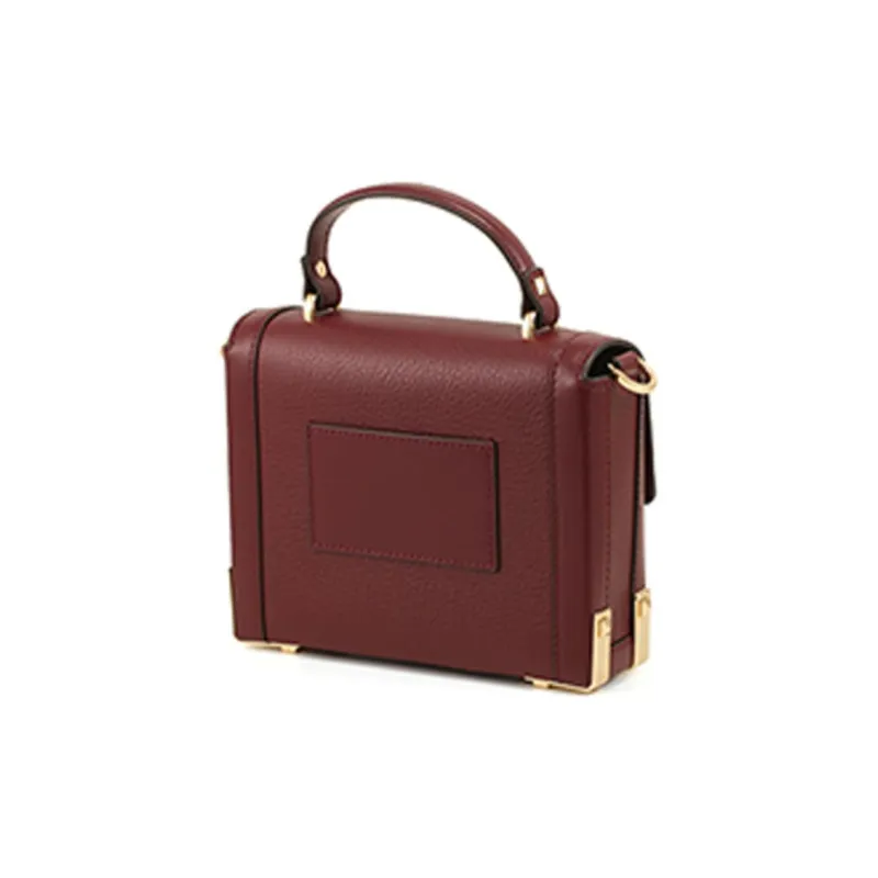 MICHAEL KORS Jayne Cow Leather Shoulder Bag, Crossbody Bag, Handbag Women's Burgundy-1