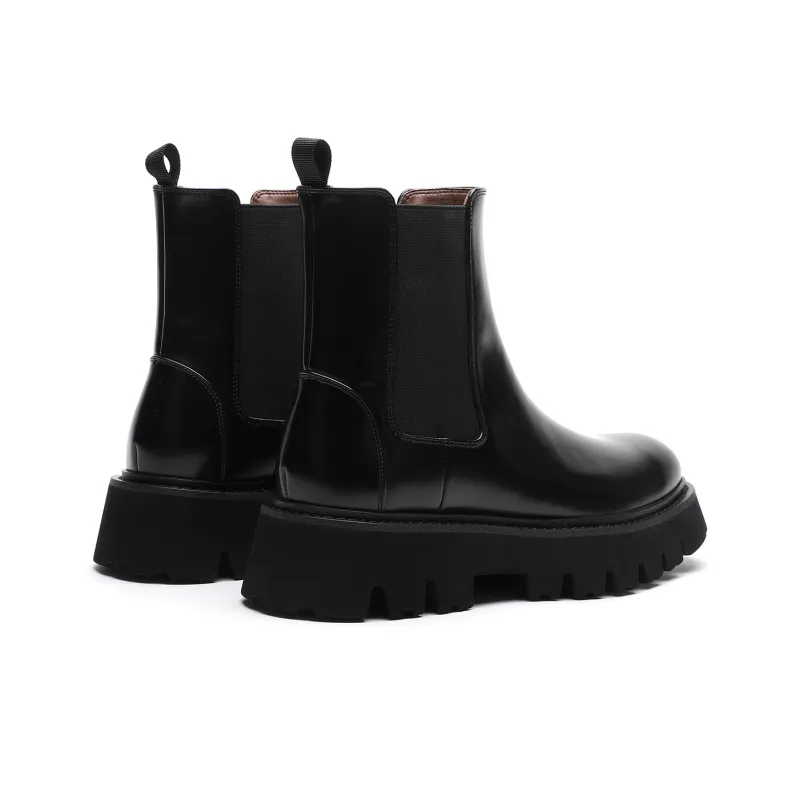 ELLE HOMME Crew Chelsea Boots 5cm Men's Black-3