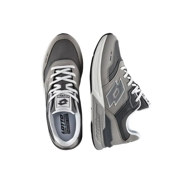 LOTTO Anti Slip Wear Resistant Low Top Casual Shoes Men's Gray-4