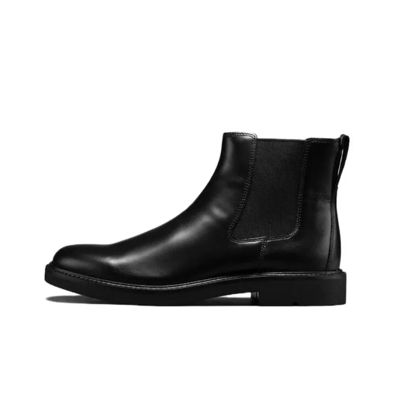 Ecco Urban London Series Short Chelsea Boots 3CM Men's Black-0