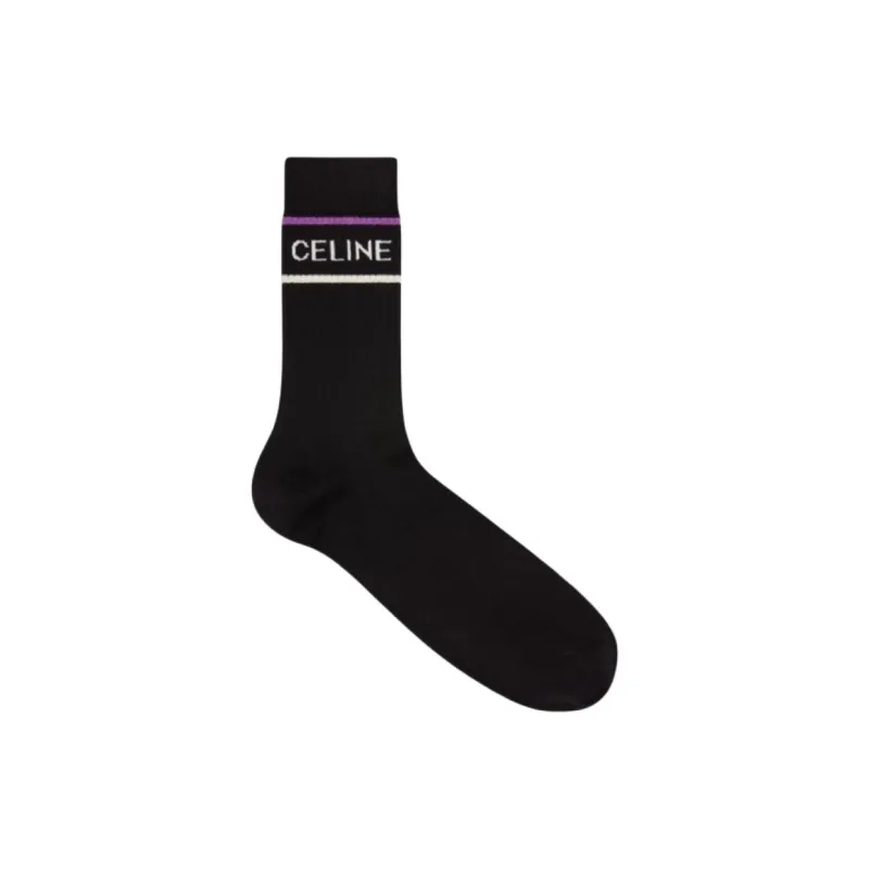 CELINE SS23 Knee-High Socks Men's 1 Pack Black-1