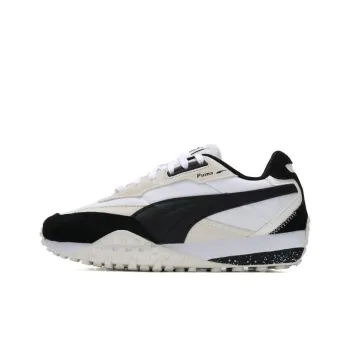 PUMA Blktop Rider Anti Slip Wear Resistant Low Top Running Shoes Unisex Black White