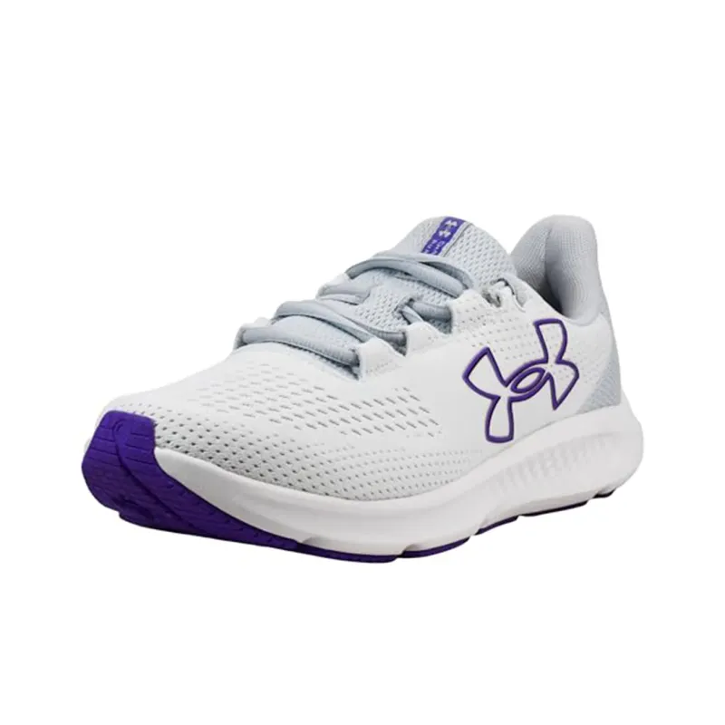 Under Armour Charged Pursuit 3 Anti Slip Wear Resistant Low Top Running Shoes Women's White Purple-2