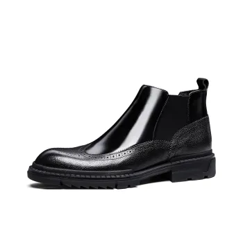 PALMPOLO Short Chelsea Boots Men's Black