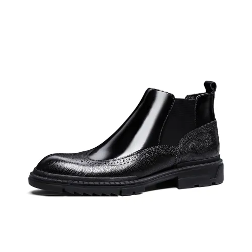 PALMPOLO Short Chelsea Boots Men's Black