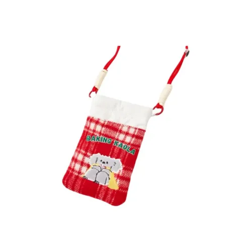 Three Blessings Fabric Cell Phone Pouch Medium Size Women's Red/Green/Umbra