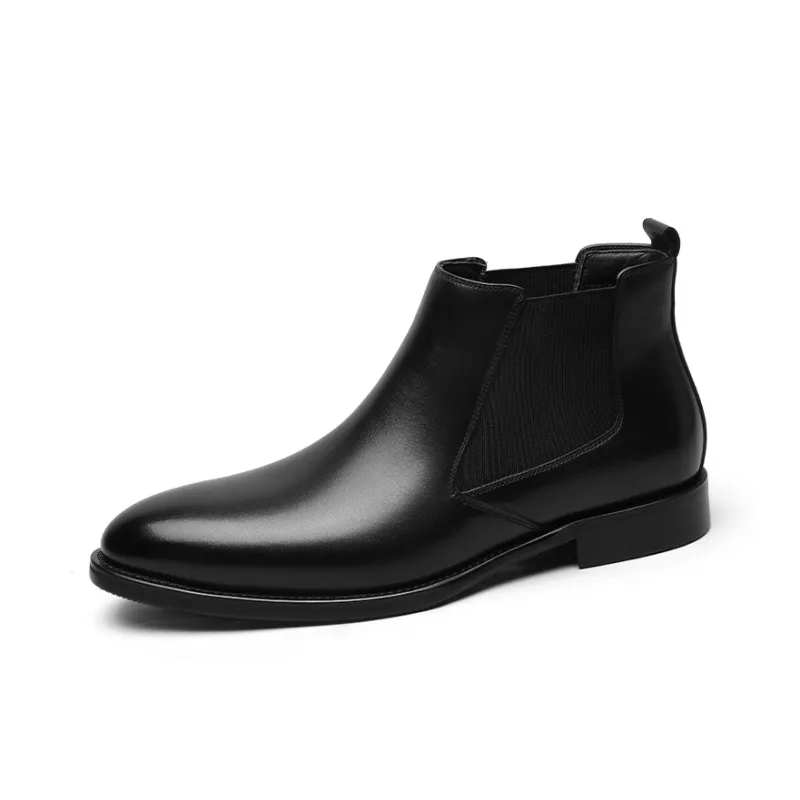 GOLDLION Short Chelsea Boots Men's White-1