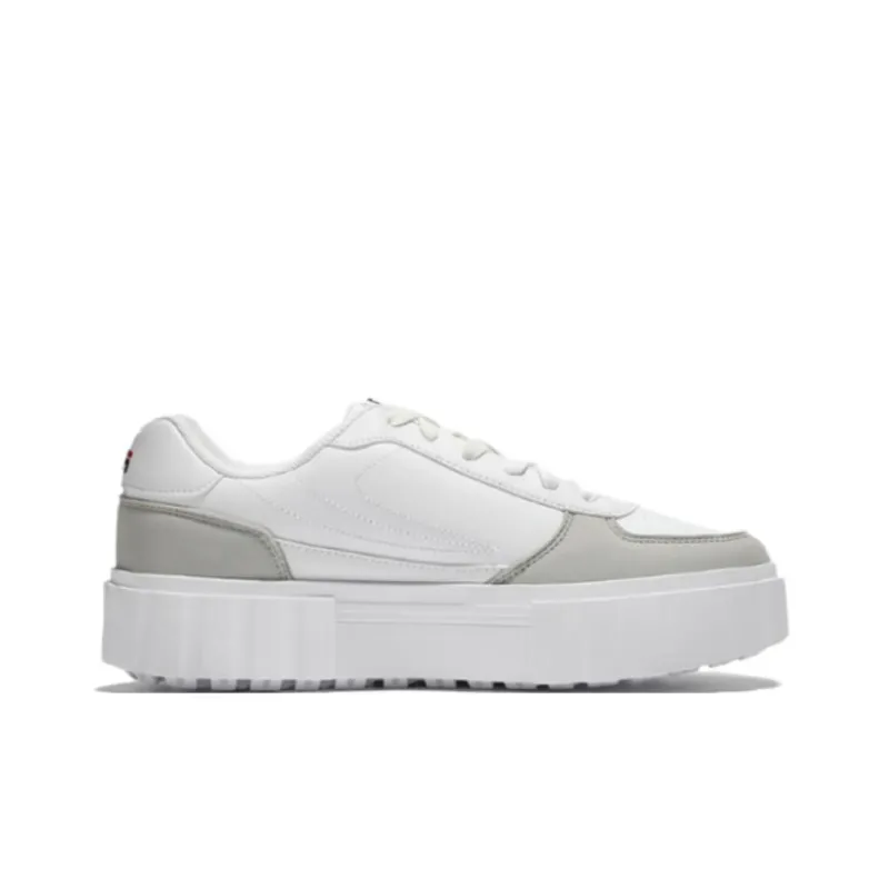 FILA Drop Anti Slip Wear Resistant Low Top Skateboard Shoes Unisex White Green-1