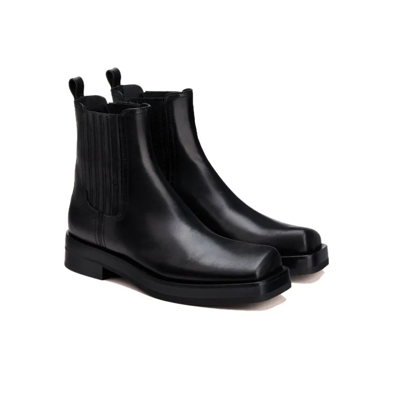 AGL Short Chelsea Boots 3.5cm Women's Black-2