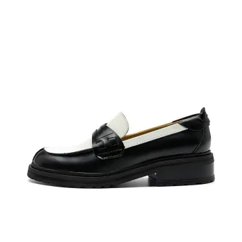 Clarks Loafers 4cm Women's Black White
