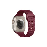 Apple Textured Monochrome Strap-Burgundy