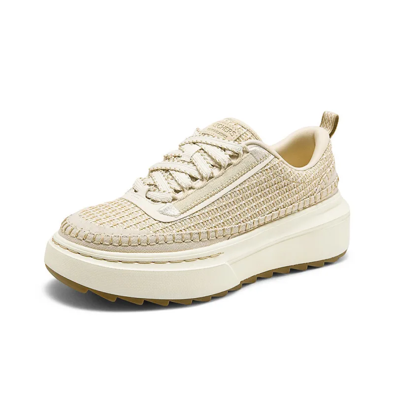 Skechers Court Classics Cushioned Wear Resistant Breathable Low Top Casual Skateboard Shoes Women's Wheat-1