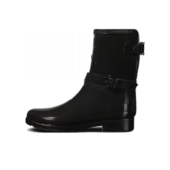 HUNTER Refined Warm And Water Resistant Rain Boots Women's Black