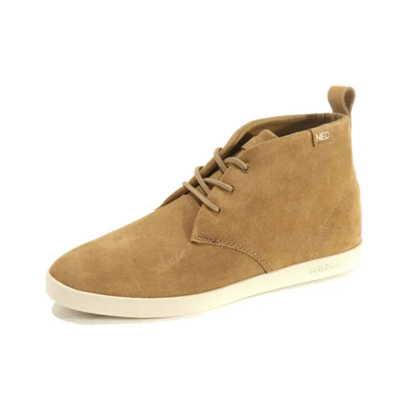 Adidas NEO Anti-Slip Wear-Resistant Mid-Top Skateboard Shoes Men's Brown-1