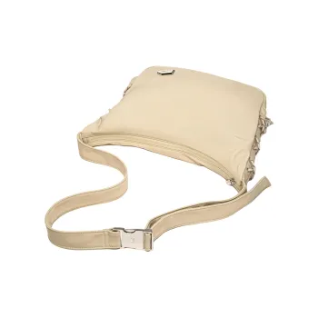 SMTING STUDIO Polyester Crossbody Bag Medium Size Unisex Deep Black/Oat