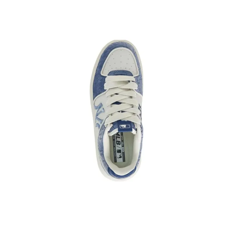MLB Chunky Liner Anti Slip Wear Resistant Low Top Skateboard Shoes Unisex Blue-2