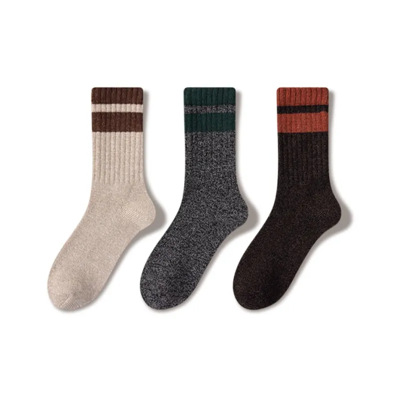 JIAZINI Mid Calf Socks Men's 3 Pack-6