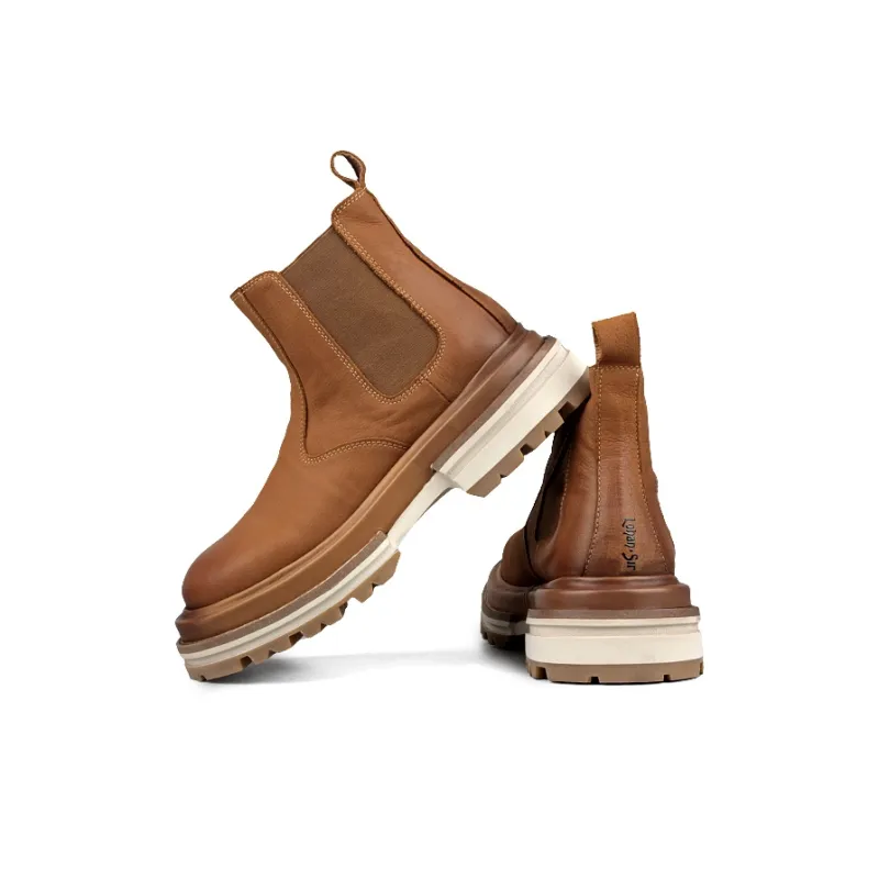 LOHAN·SIR Short Chelsea Boots Platform Men's-2