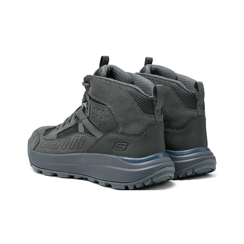 Skechers Anti Slip Wear Resistant High Top Casual Shoes Men's Gray-3
