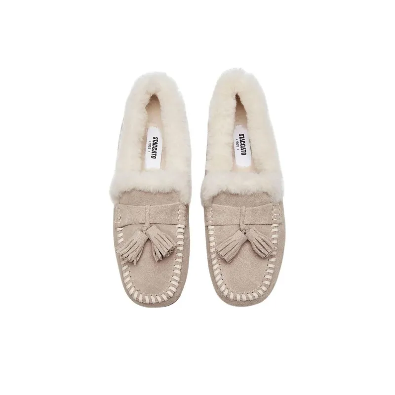 Staccato Casual Single Shoes Women's Cream Beige White-3