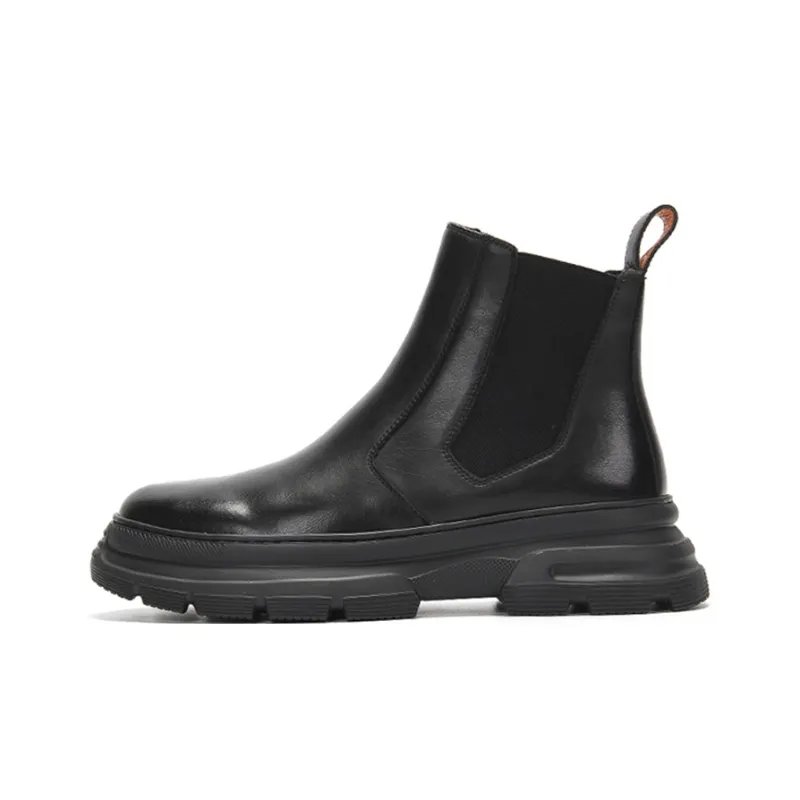 GZZ Short Chelsea Boots Men's Black-0