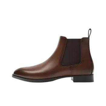 ZARA Chelsea Boots Men's Dark Brown Yellow