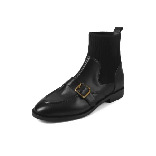 XIAOAJUE Ankle Boots Women's Black