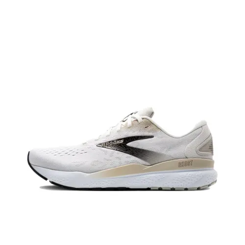Brooks Ghost 16 Anti Slip Wear Resistant Low Top Running Shoes Men's White